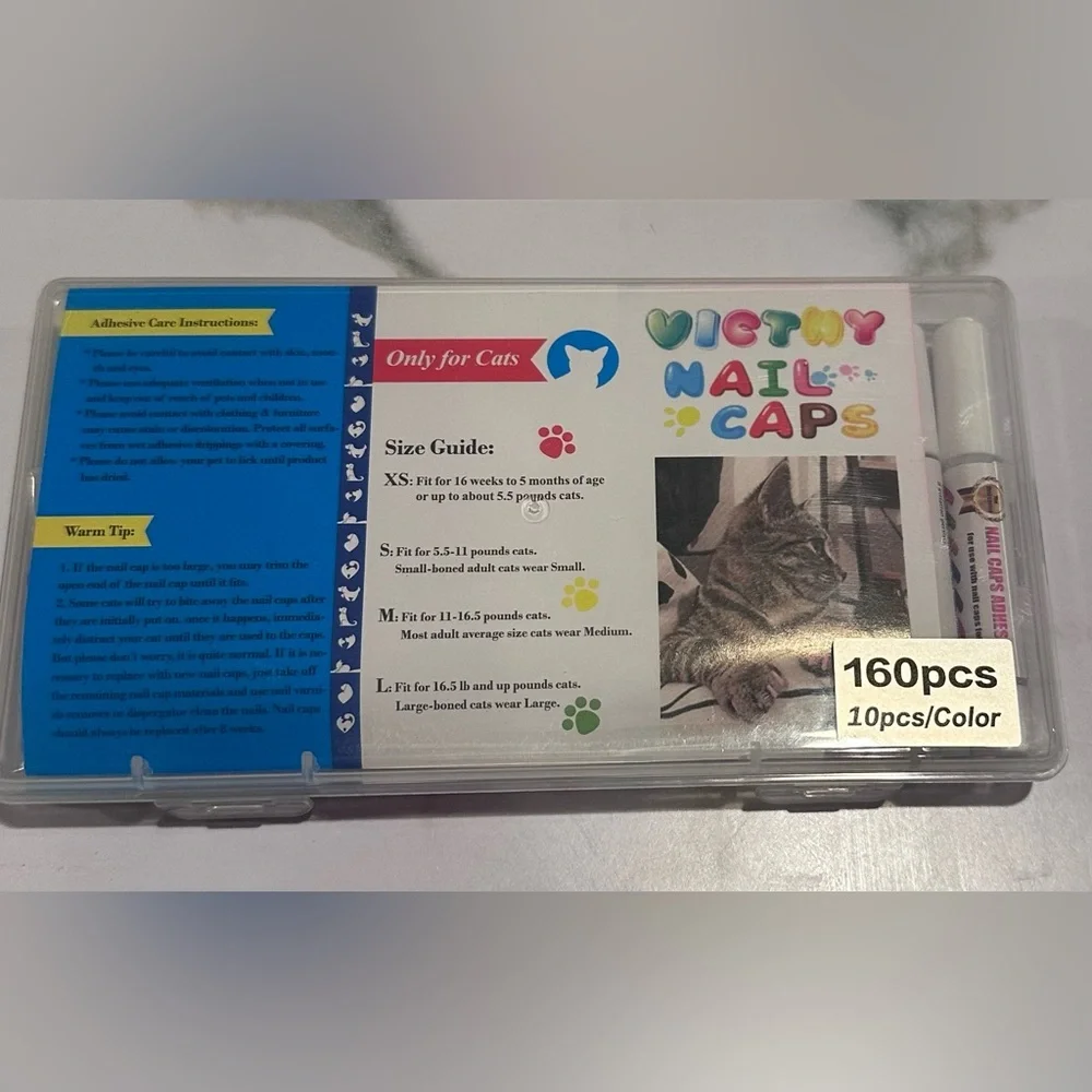 VICTHY Nail Caps for Cats NWT